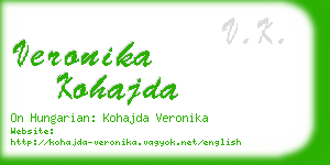 veronika kohajda business card